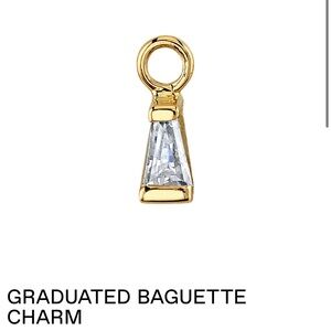 BVLA Graduated Baguette Charm Rose Gold with Swarovski